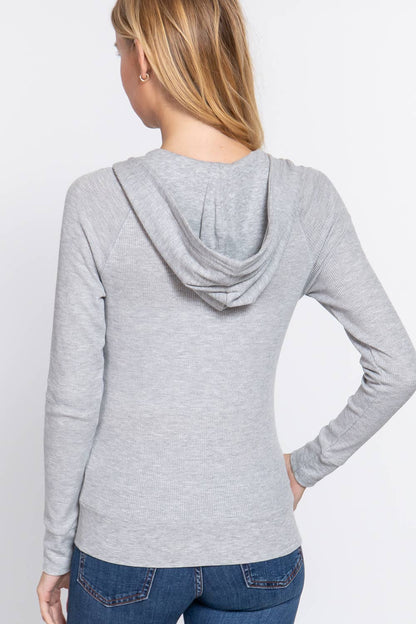 Long Sleeve Hoodie with Kangaroo Pocket Thermal Jacket