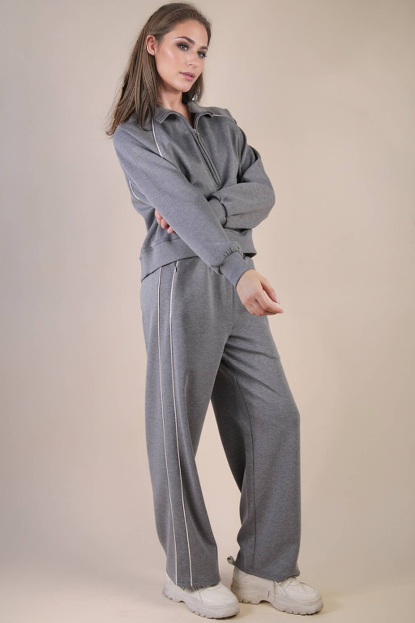 Wide Leg Knit Comfy Casual Sweat Pants
