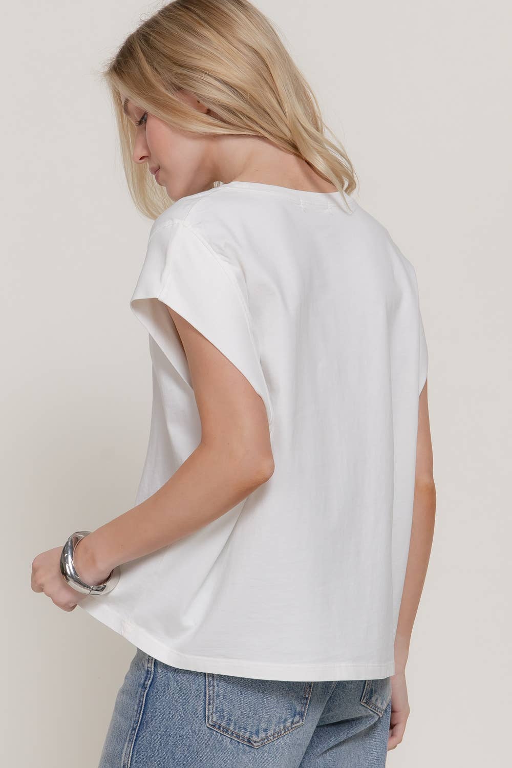 Sleeveless Round Neck Garment Dye T-Shirt