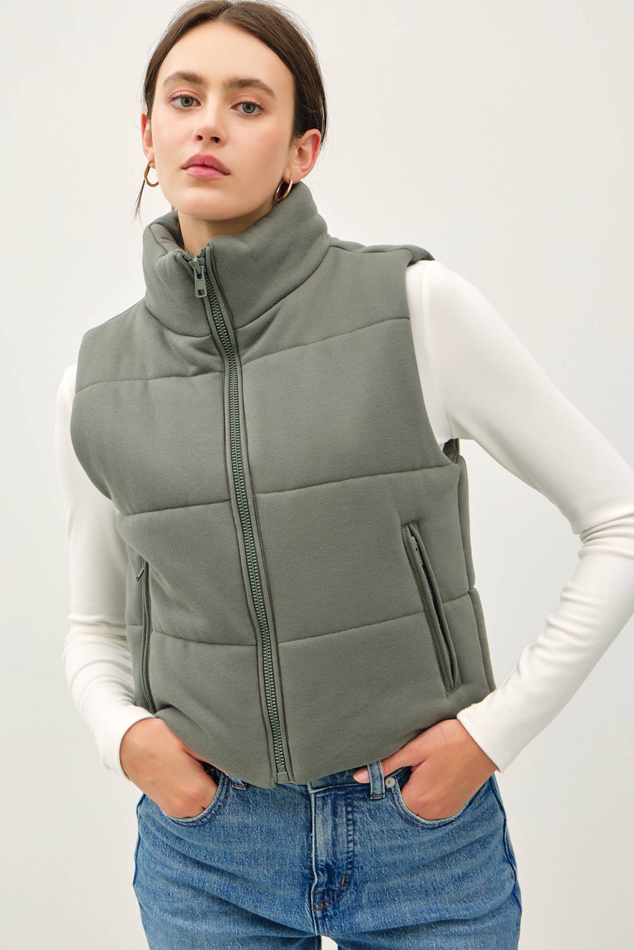Puffer Vest With Zipper