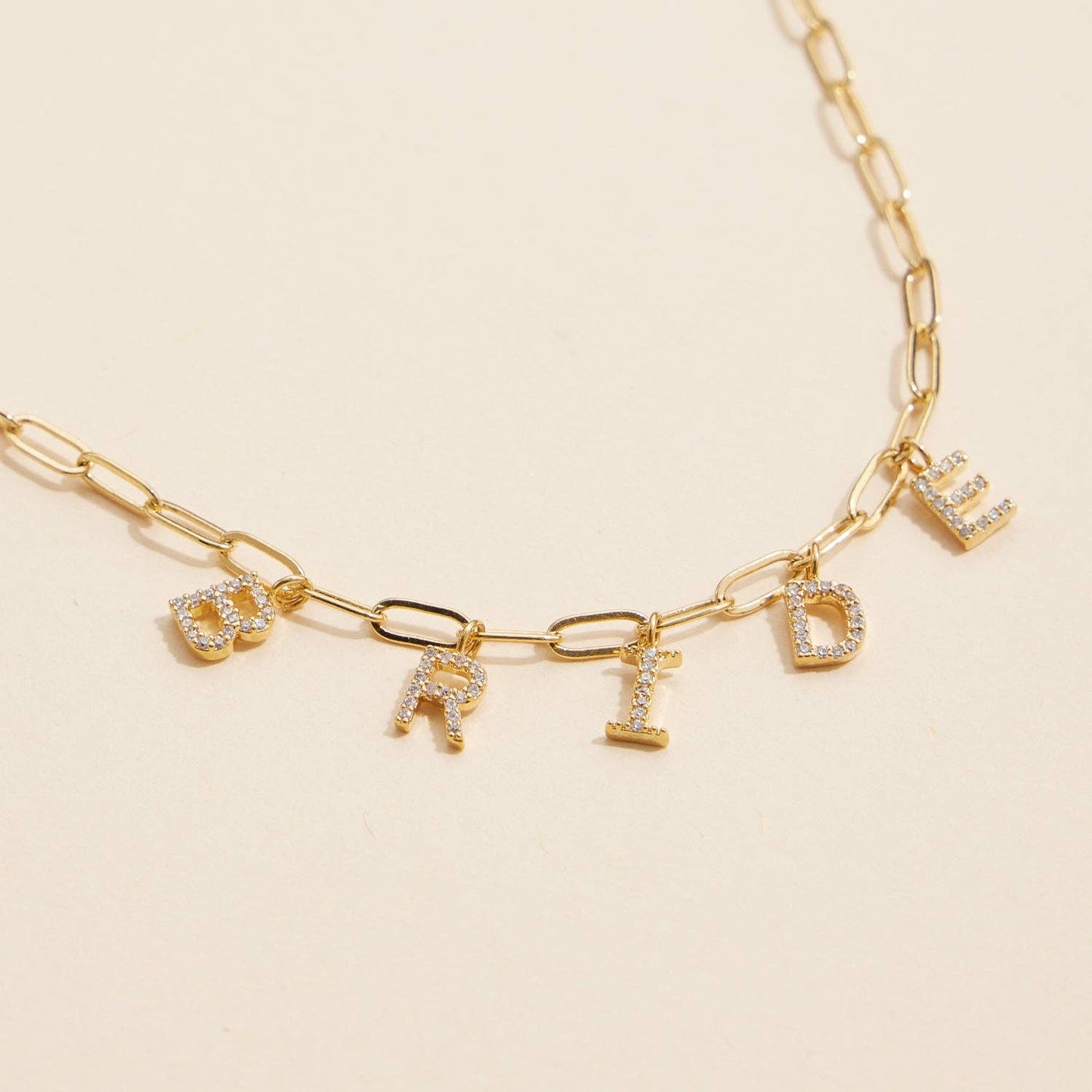 Sparkling "MIMI" Cubic Zirconia Charm Necklace