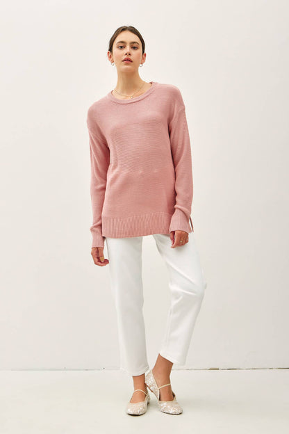 Round Neck Boyfriend Fit Sweater