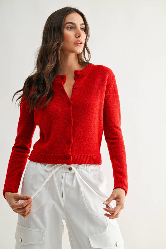 Elegantly Crafted Knit Wool Cardigan