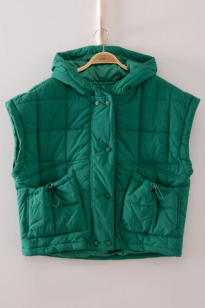 Quilted Hooded Puffer Vest