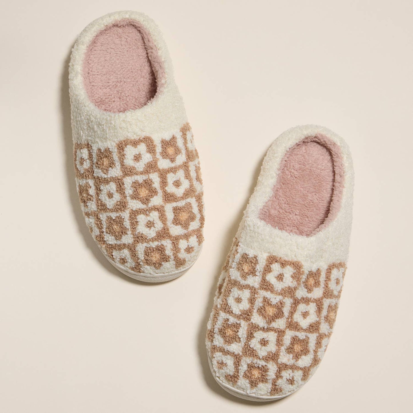 Stylish Flower Color-Block Home Slippers
