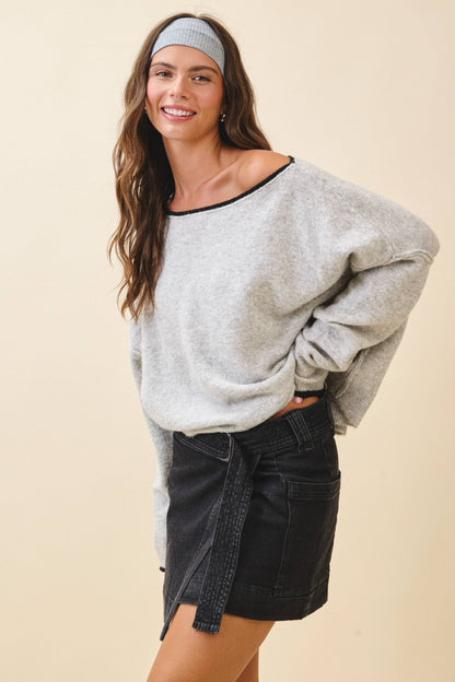 Amanda Drop Shoulder Pullover