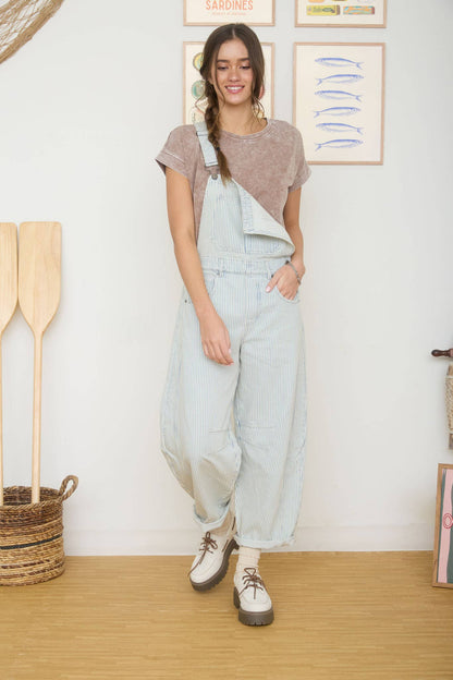 Washed Short Sleeve Boxy Knit Top