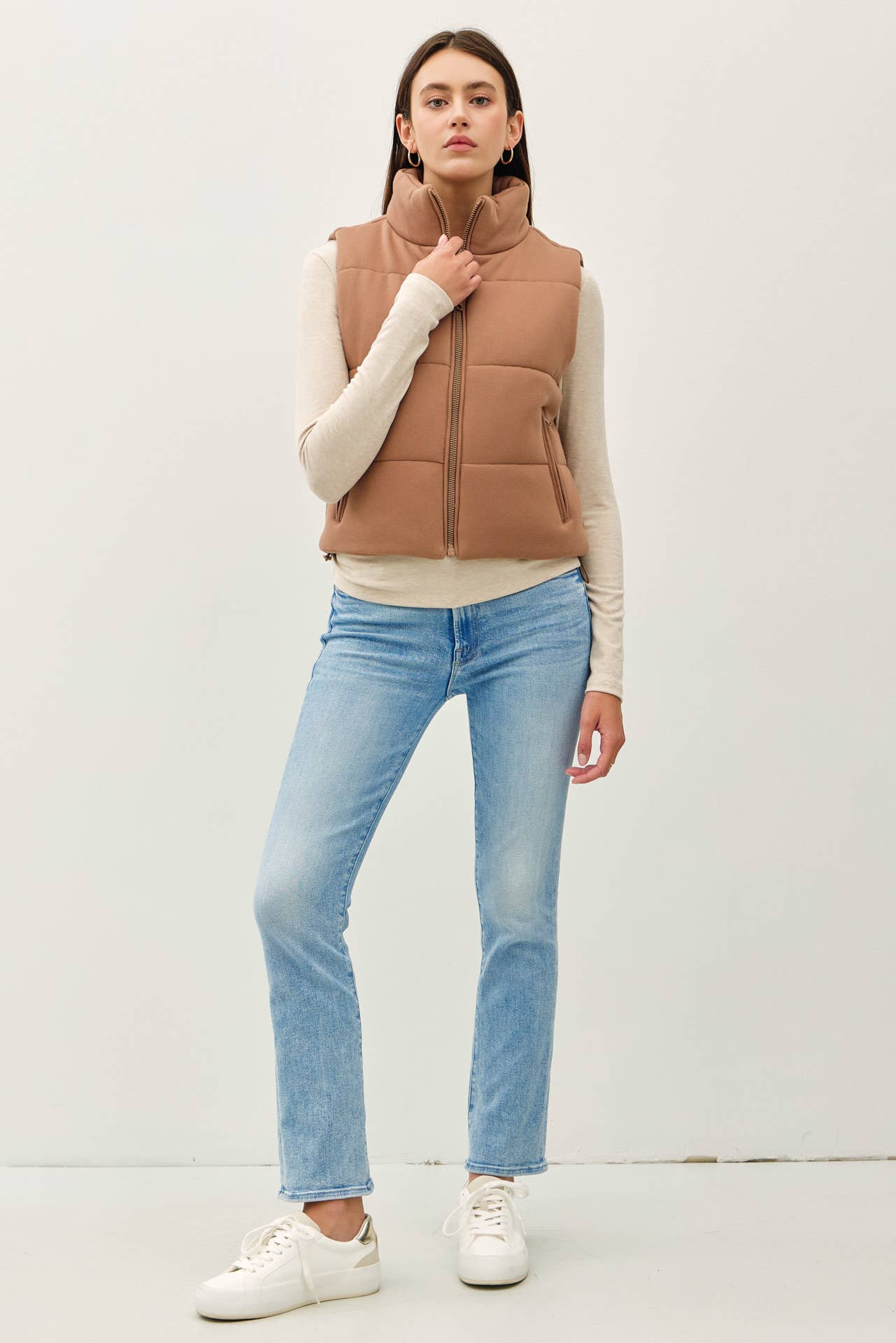 Puffer Vest With Zipper