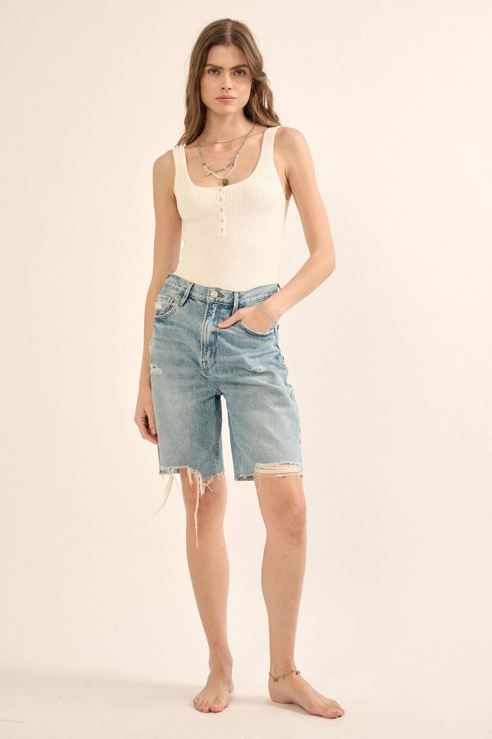 Shaper Fit Scoop Neck Ribbed  Knit Tank Bodysuit