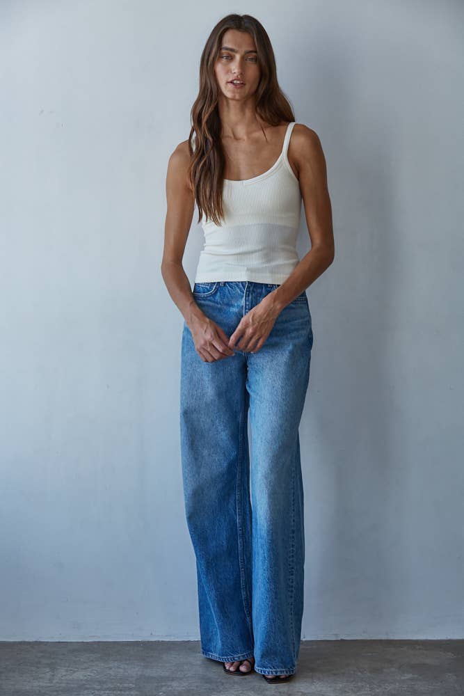 Seamless Ribbed Tank with Inner Padded Lining