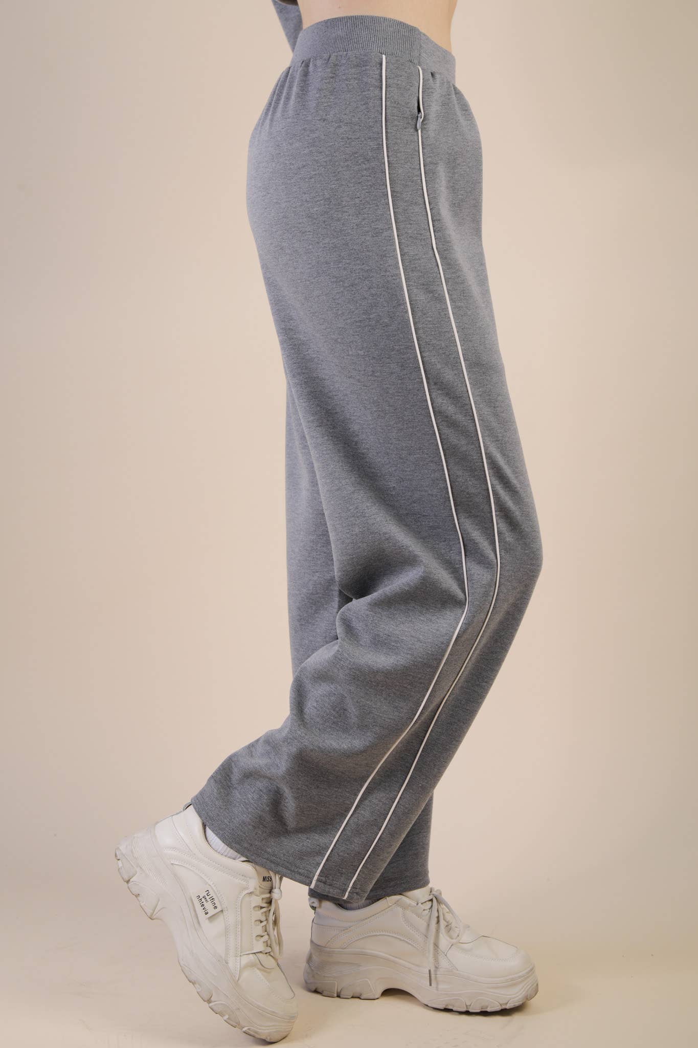 Wide Leg Knit Comfy Casual Sweat Pants