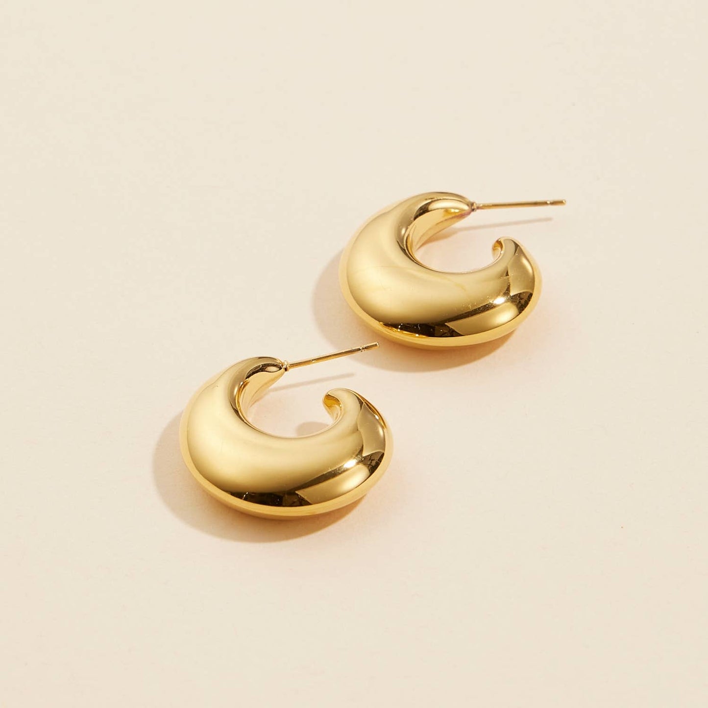 Stainless Steel Open Hoop Earrings