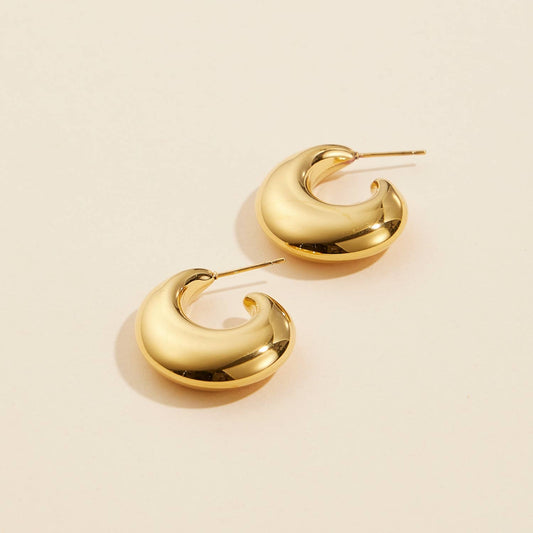 Stainless Steel Open Hoop Earrings