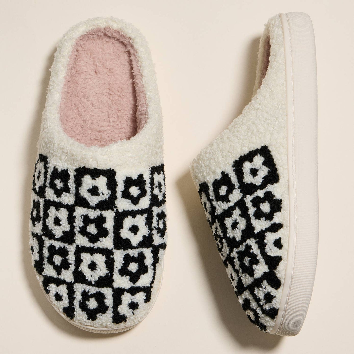 Stylish Flower Color-Block Home Slippers