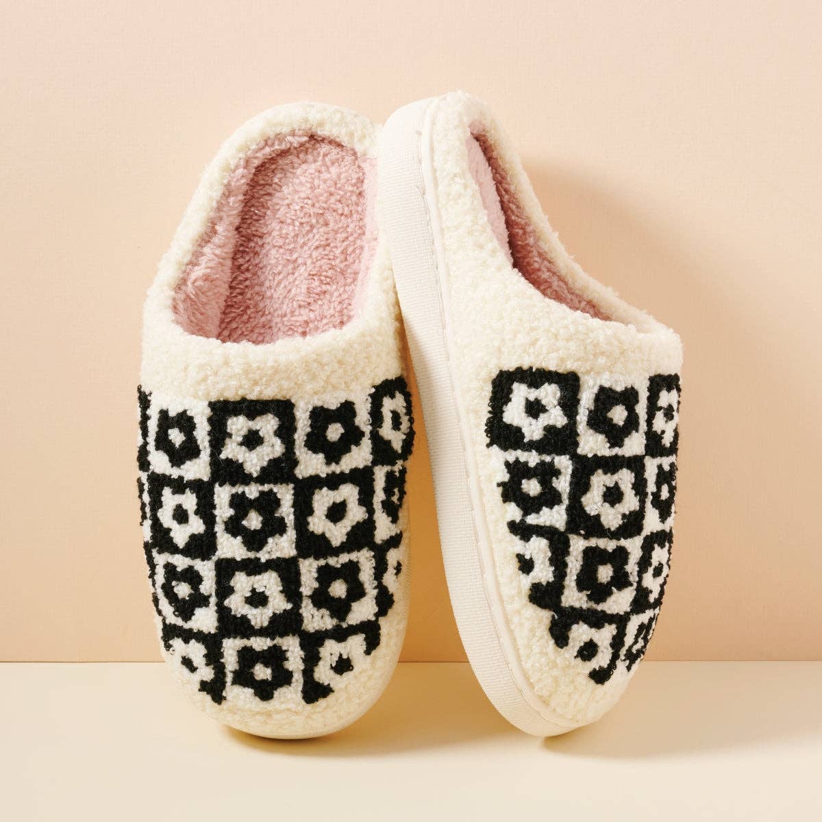 Stylish Flower Color-Block Home Slippers