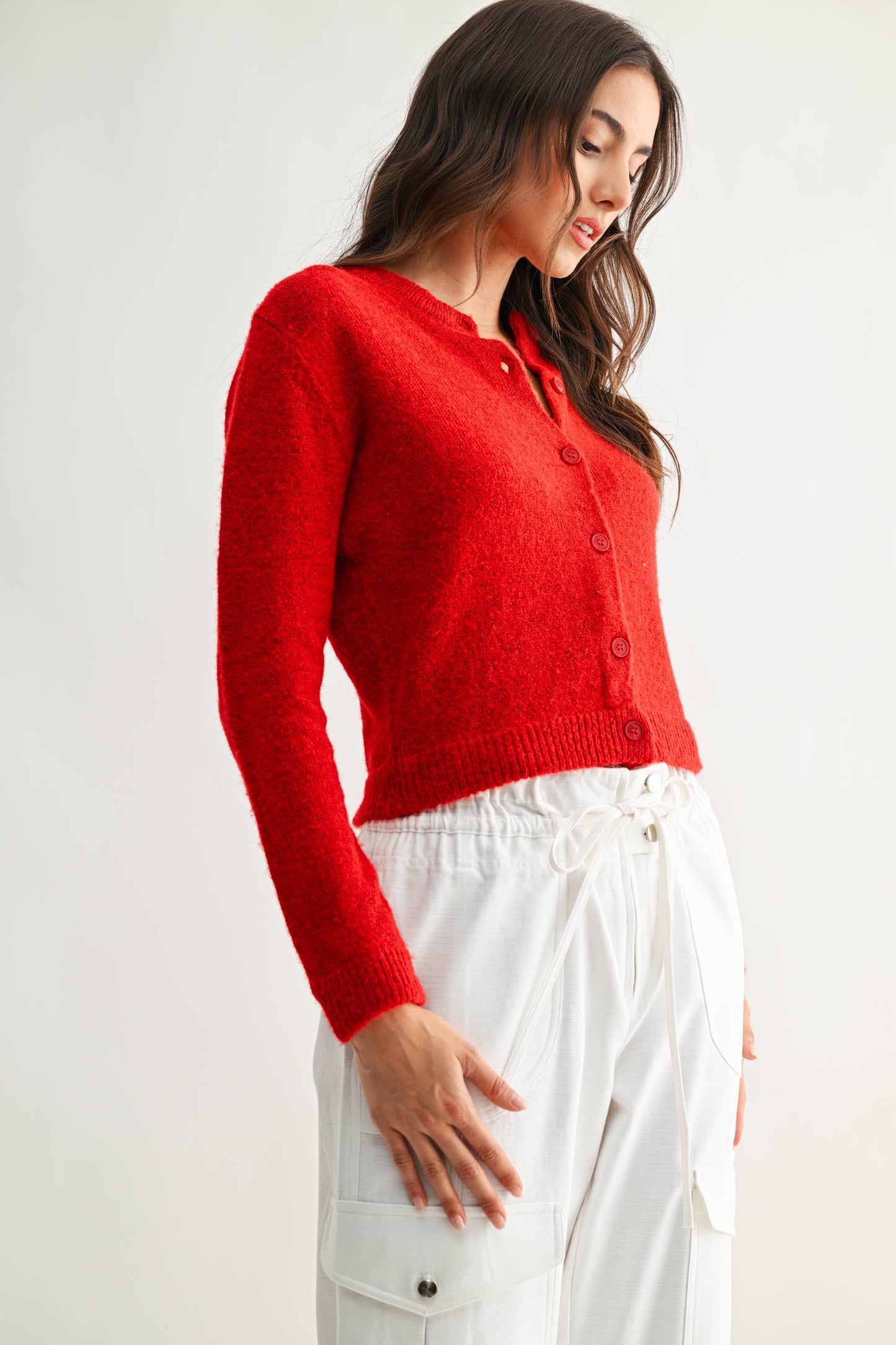 Elegantly Crafted Knit Wool Cardigan