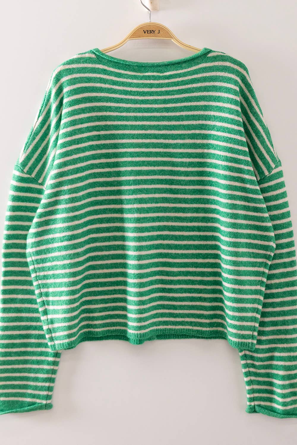 Becky Button Stripe Sweater