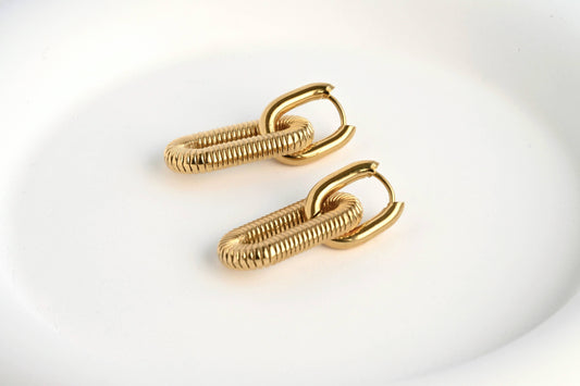 Double Link Hoop Earrings