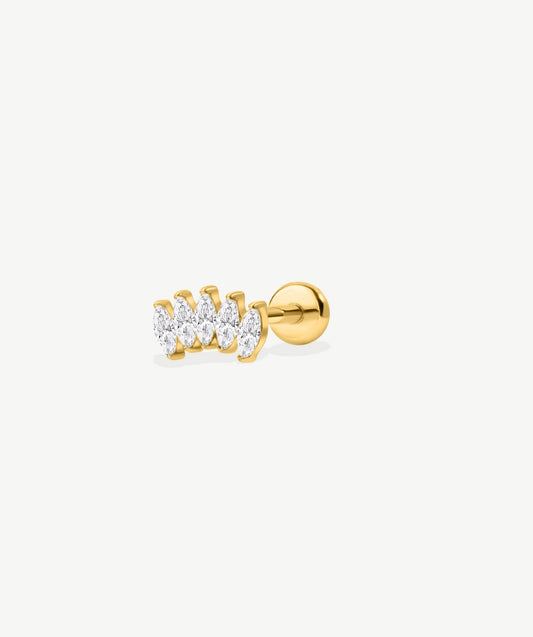 Crown Marquise Flat Back Stud