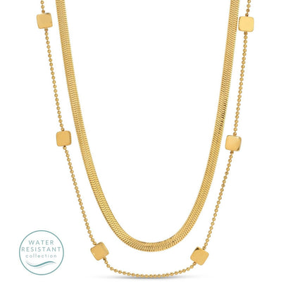Double Layer Water Necklace, Water Resistant