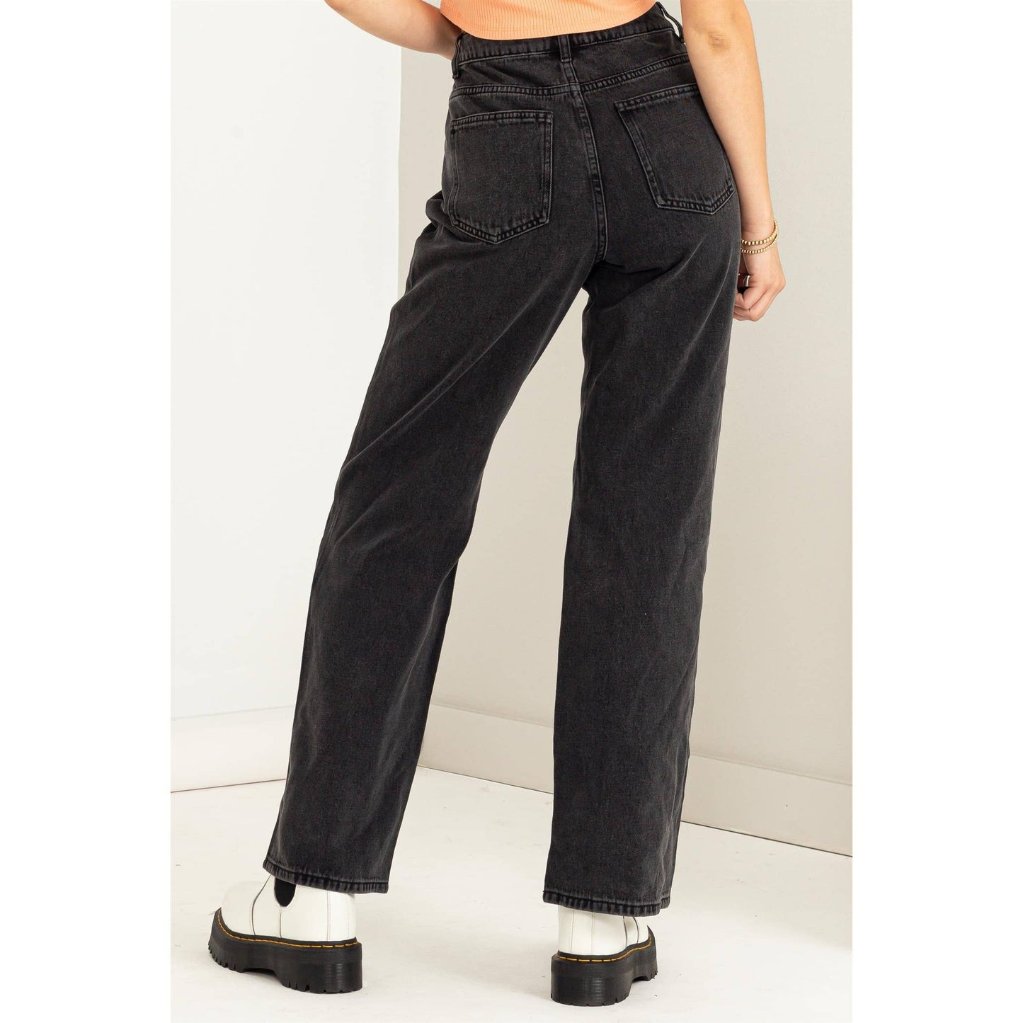 High-waisted Wide-cut Jeans