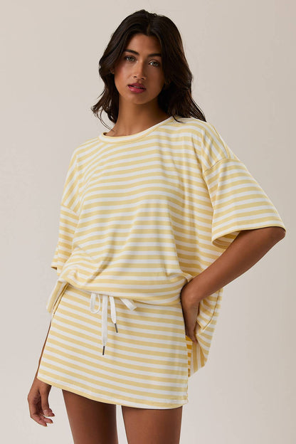 Short Sleeve Oversized Striped T-Shirt