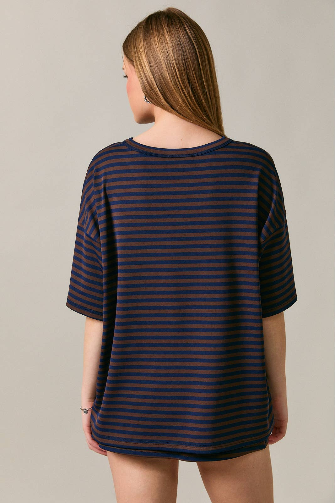 Short Sleeve Oversized Striped T-Shirt