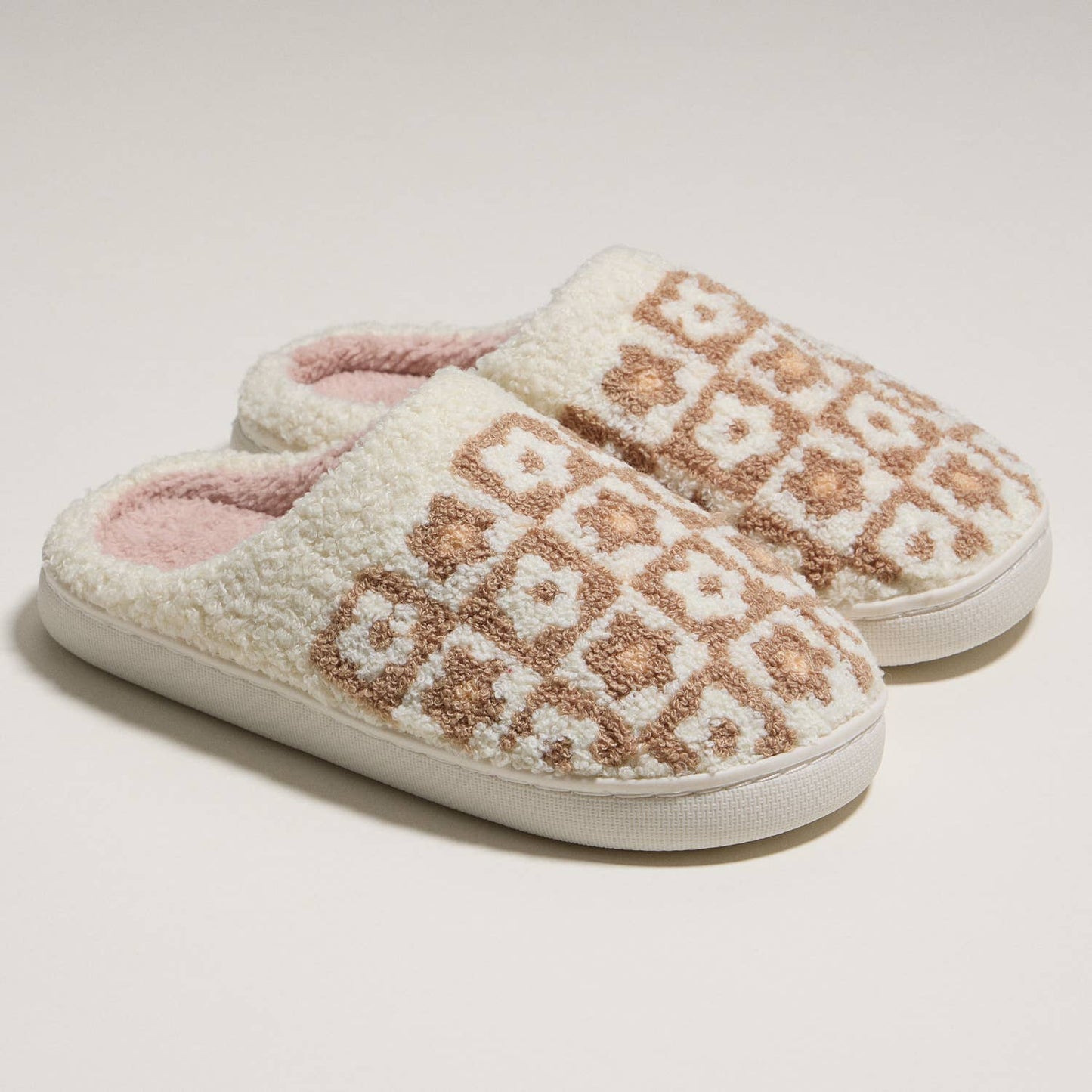 Stylish Flower Color-Block Home Slippers