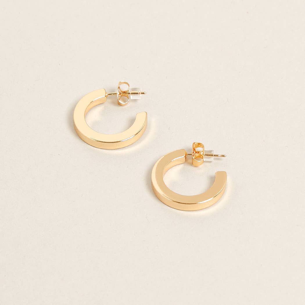 Small Post Hoop Earrings