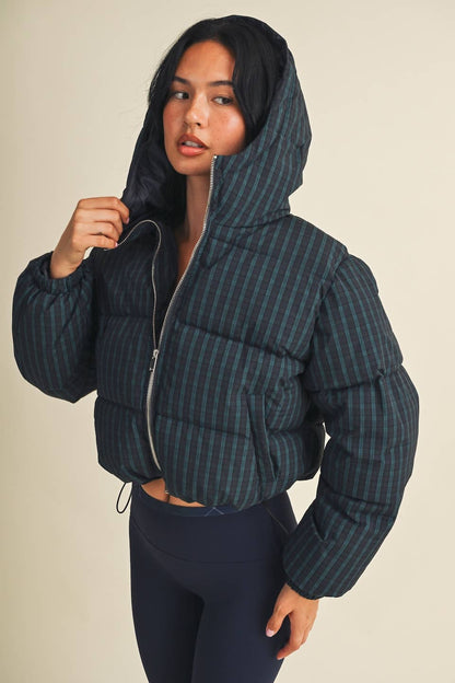 Plaid Puffer Jacket