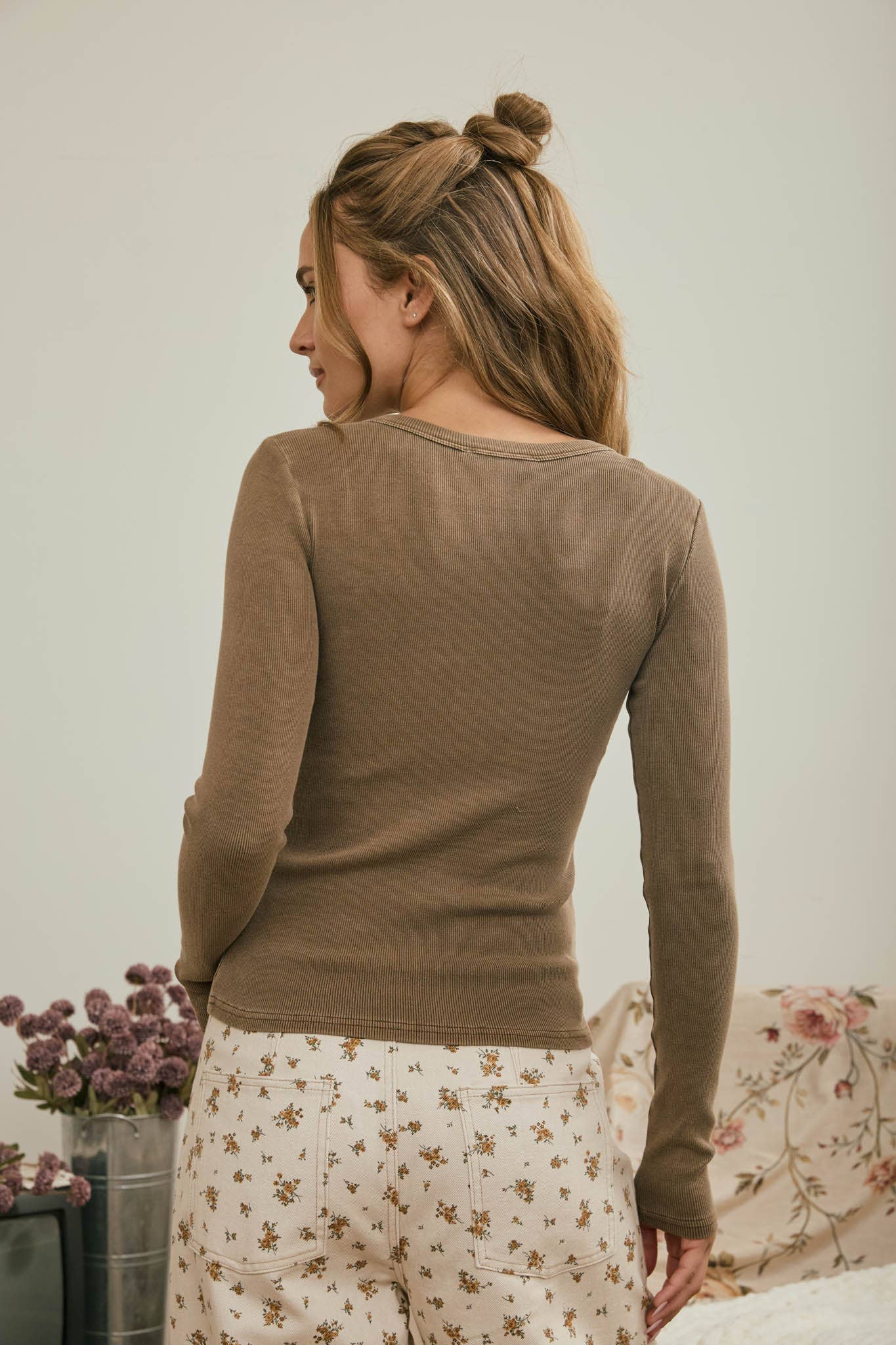 Kelly Button Down Long Sleeve Top