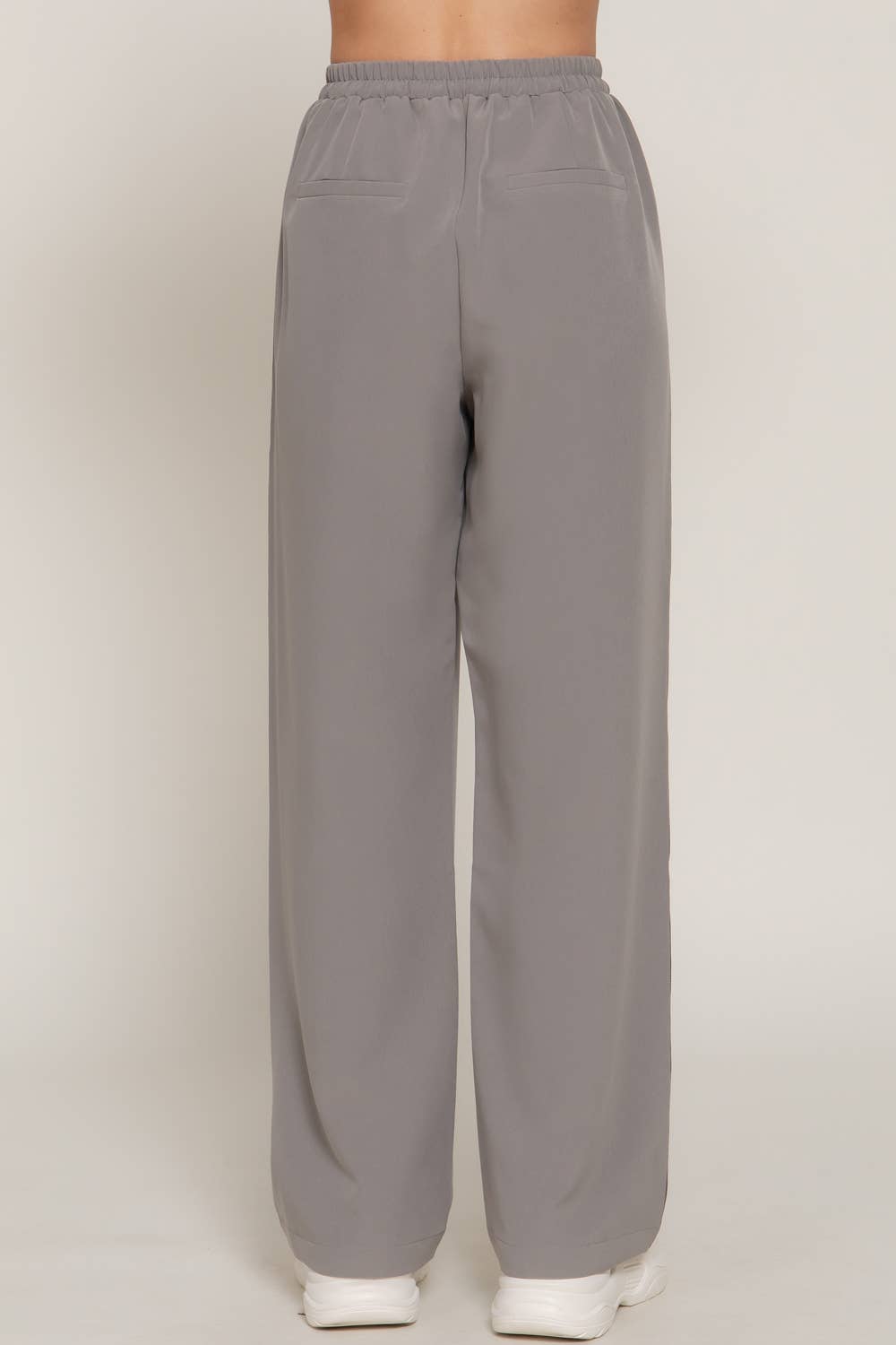 Side Stripe Straight Long Woven Pants