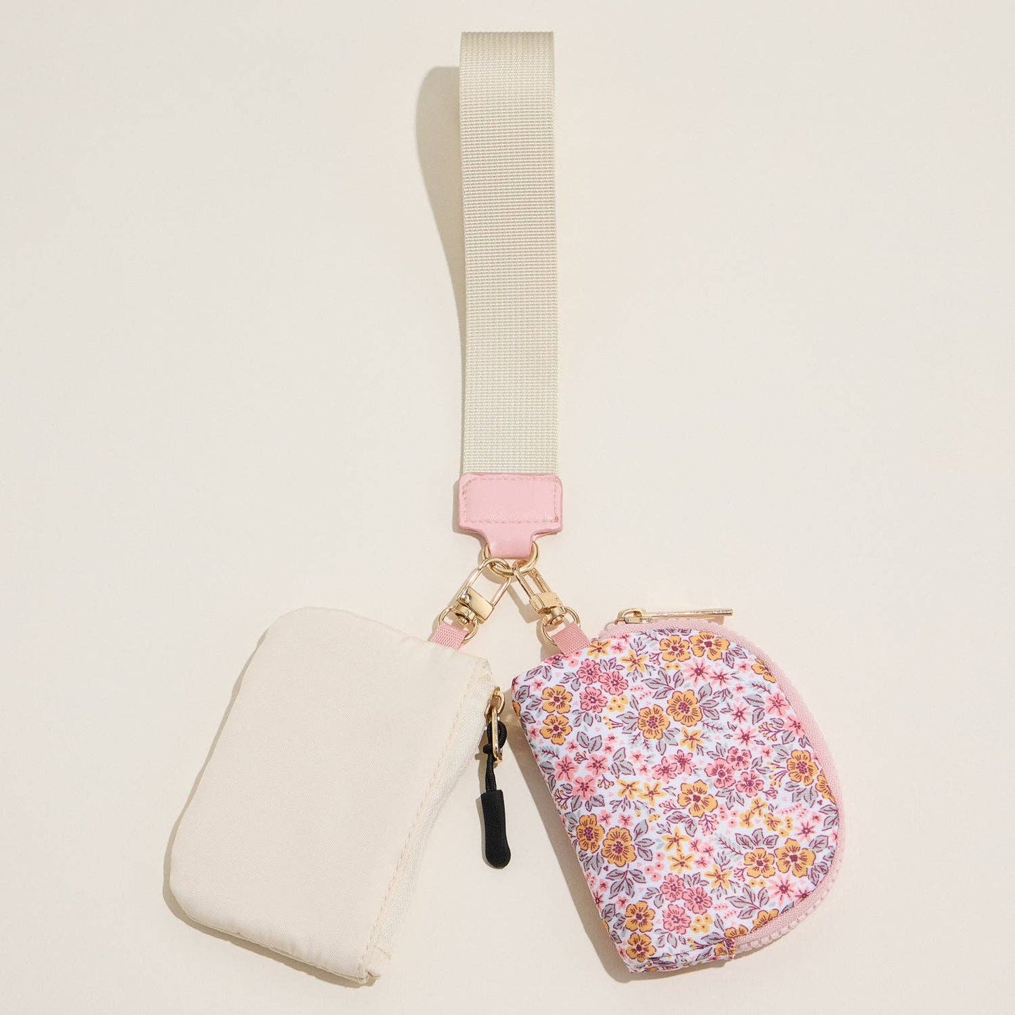 Dual Color Coin Purse Key Chain Wristlet