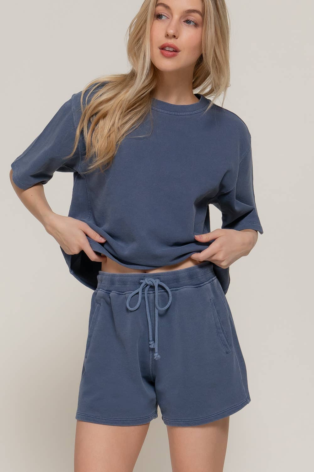 Garment Washed Terry Shorts