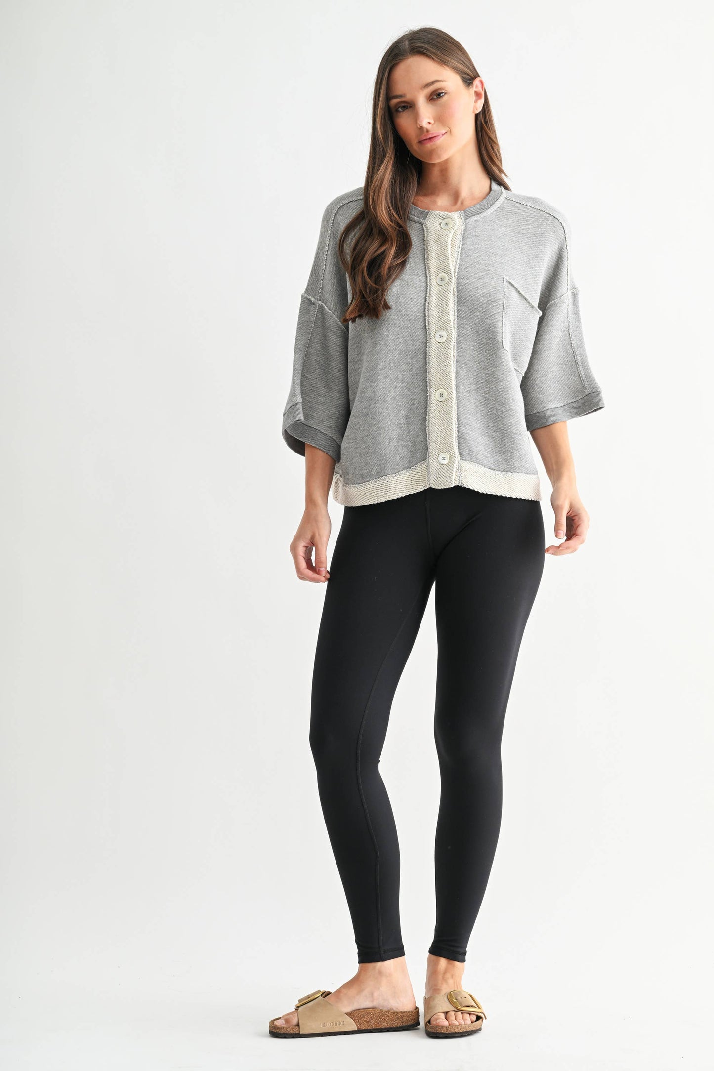 Driftwood Raw Edge Cardigan