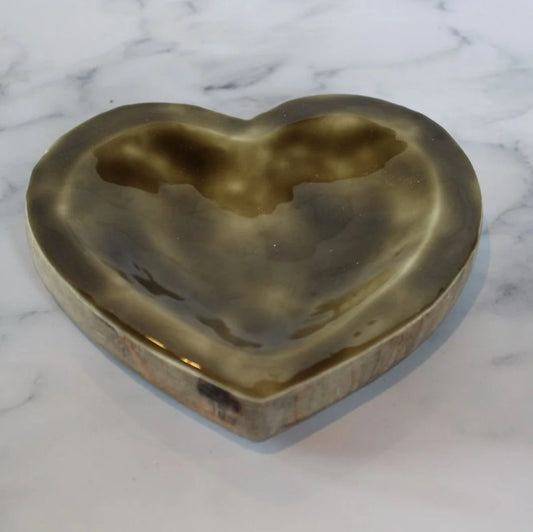 Green Heart Trinket Tray