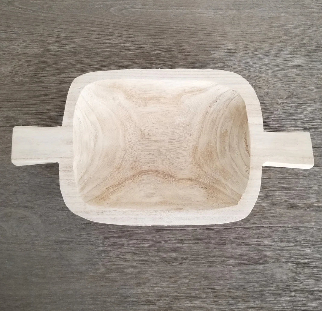 Paulownia Double Handle Bowl