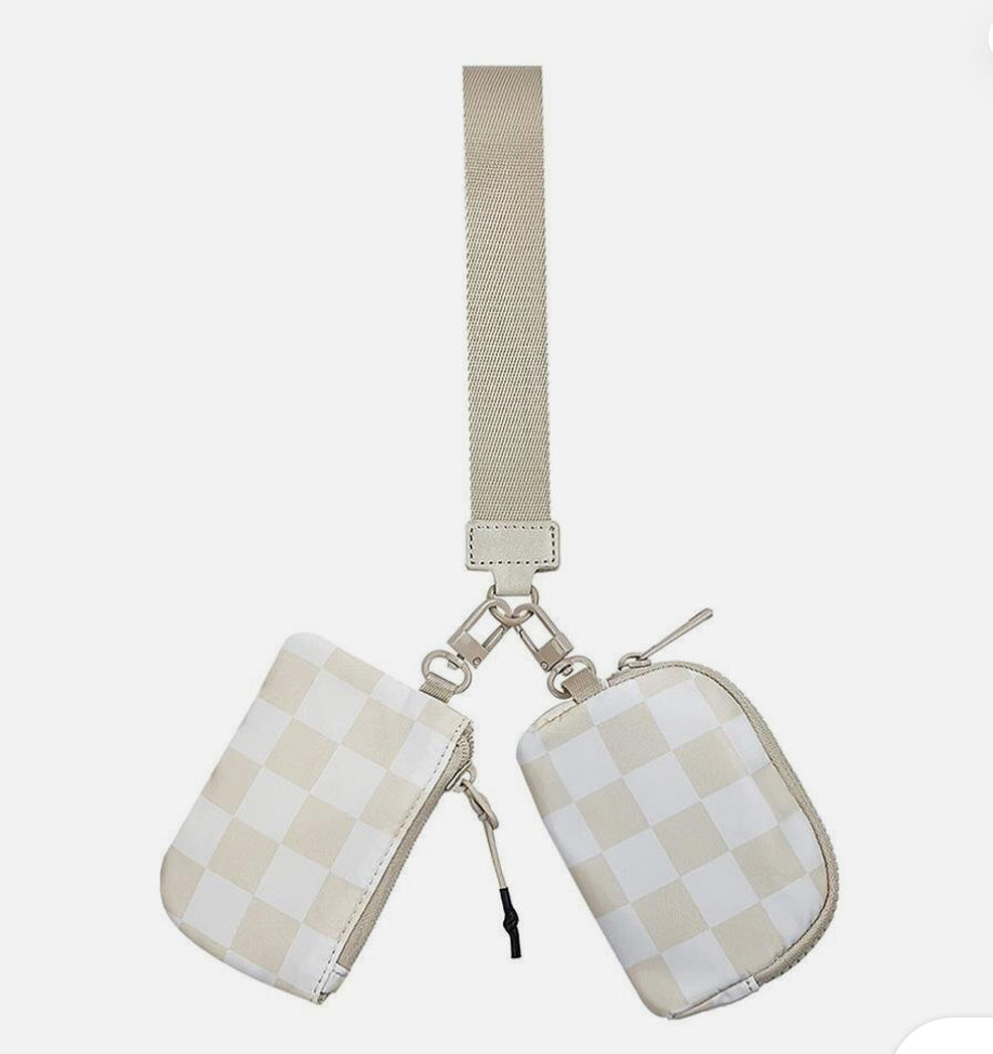 Checkered Dual Wristlet