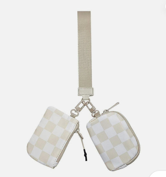 Checkered Dual Wristlet