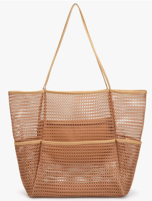 Mesh Tote Beach Bag