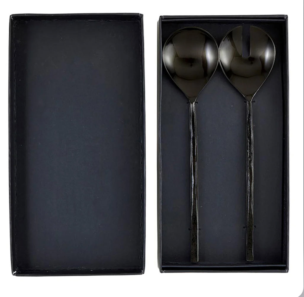 Matte Black Salad Set