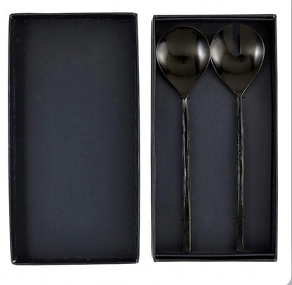 Matte Black Salad Set