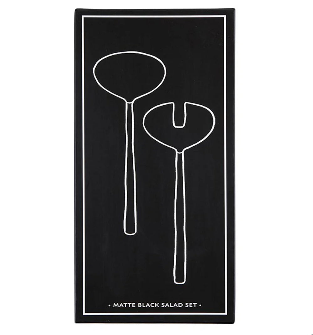 Matte Black Salad Set