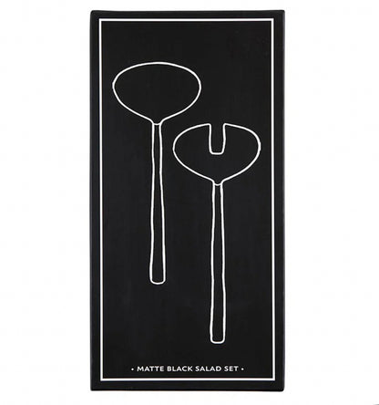 Matte Black Salad Set