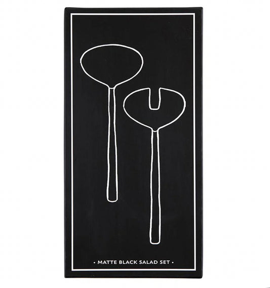 Matte Black Salad Set