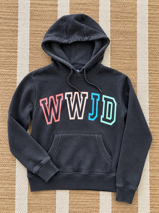 WWJD Charcoal Acid Washed Hoodie