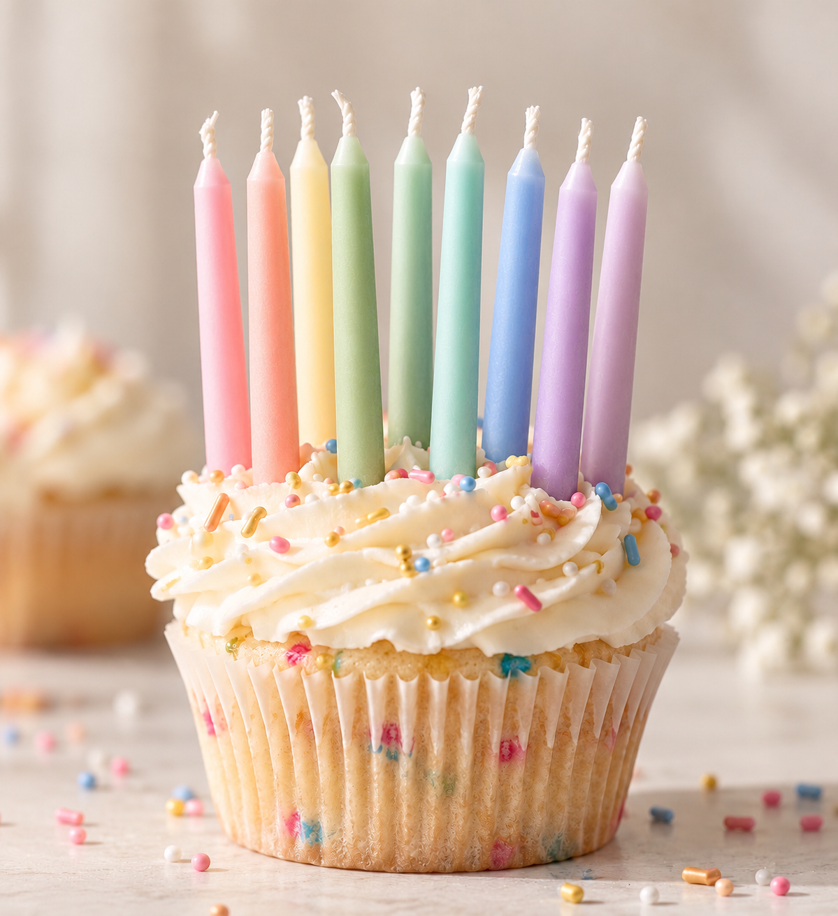 Mini Beeswax Birthday Candles