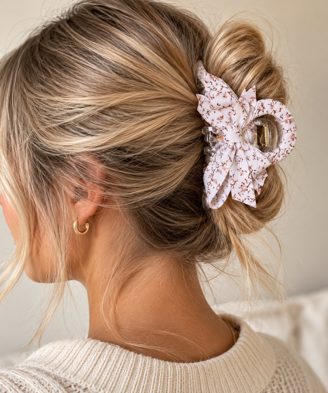 Blooming Bow Claw Clip