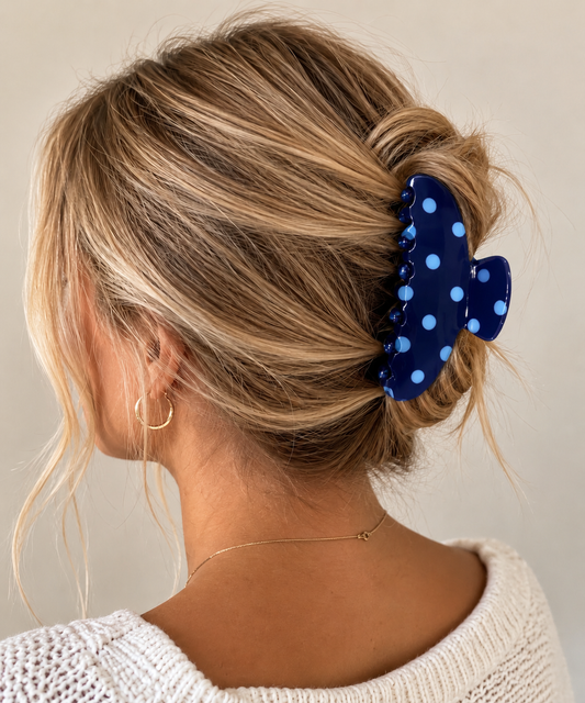Midnight Dots Claw Clip