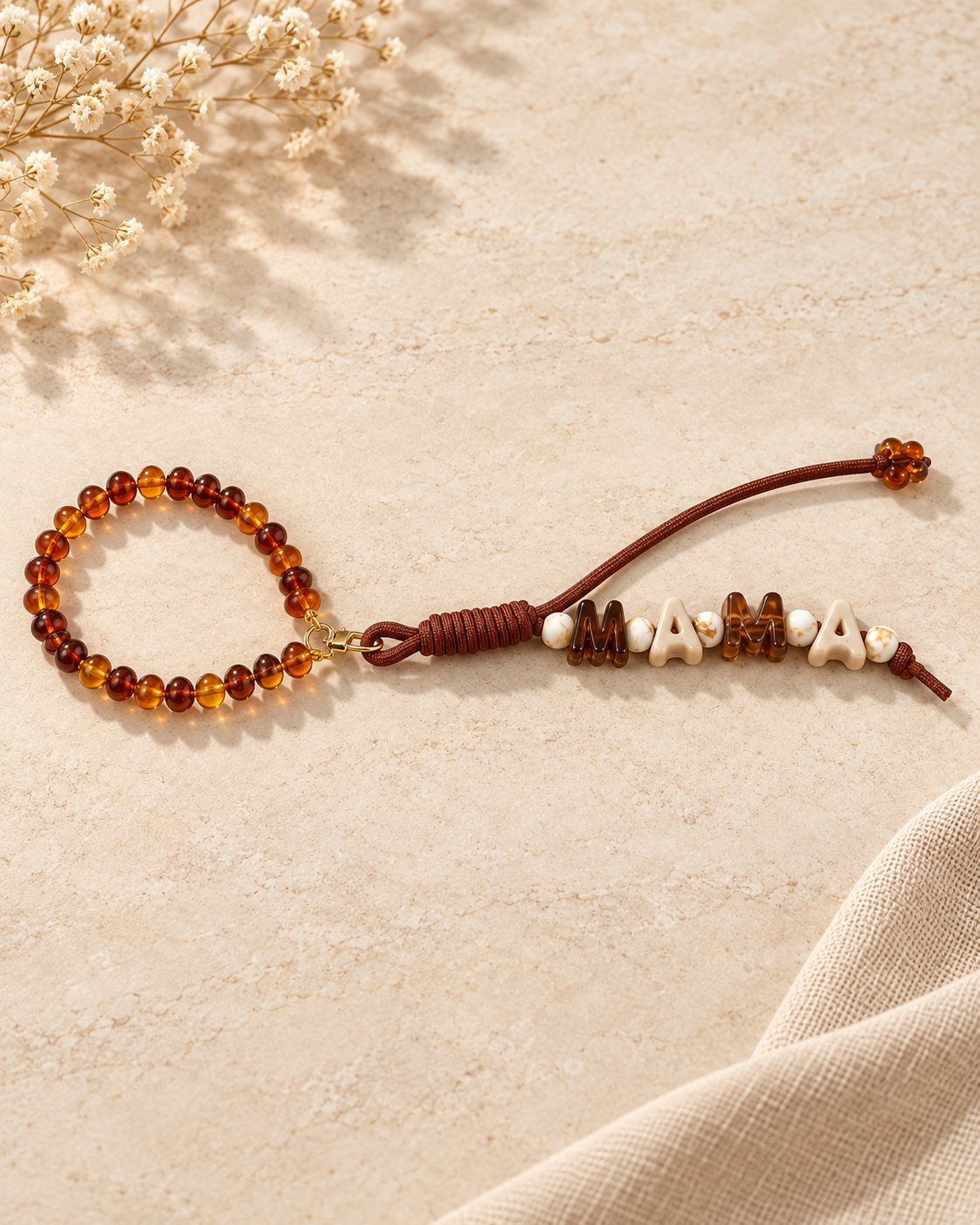 Charm Bar MAMA Bag Charm/ Burnt Orange